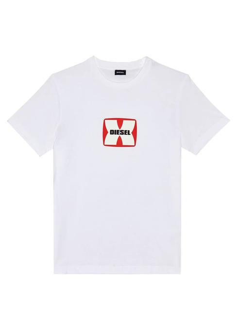 T-DIEGOR T-shirt in cotone white - T-shirt Uomo