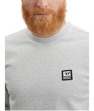 DIESEL S-GIRK Felpa girocollo grey - Felpe Uomo - 3