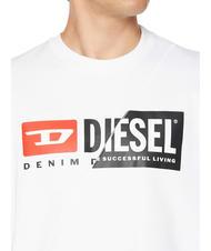 DIESEL S-GIRK Felpa girocollo in cotone white - Felpe Uomo - 3