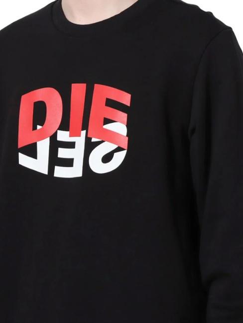 S-GIRK Felpa girocollo in cotone black - Felpe Uomo