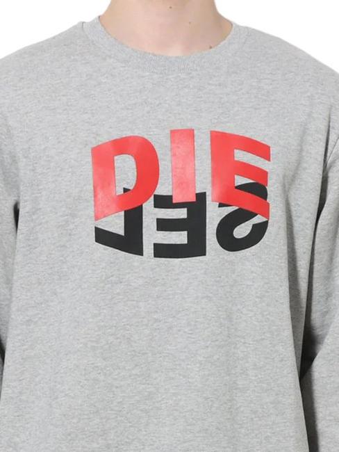 S-GIRK Felpa girocollo in cotone grey - Felpe Uomo