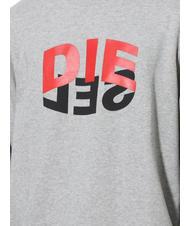DIESEL S-GIRK Felpa girocollo in cotone grey - Felpe Uomo - 4