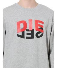 DIESEL S-GIRK Felpa girocollo in cotone grey - Felpe Uomo - 3