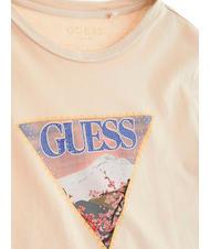 GUESS FUJI EASY  T-Shirt in cotone calm sands multi - T-shirt e Top Donna - 5