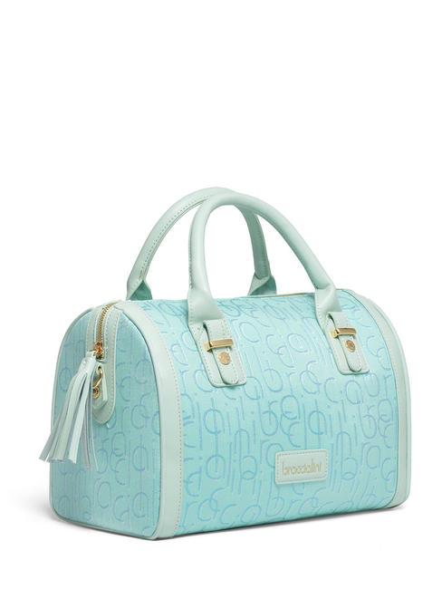 FONT Borsa bauletto jacquard tracolla celeste - Borse Donna