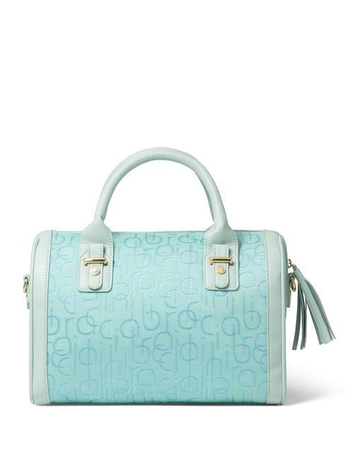 FONT Borsa bauletto jacquard tracolla celeste - Borse Donna