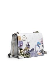 BRACCIALINI CARTOLINE Borsa con flap tracolla catena - Borse Donna