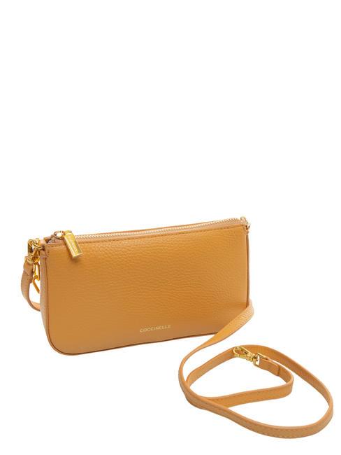 LILY Borsa mini in pelle manico catena apricot - Borse Donna