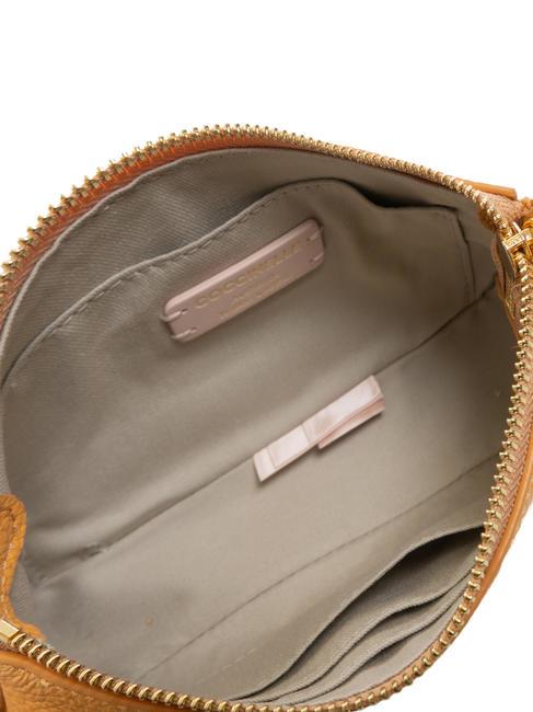 LILY Borsa mini in pelle manico catena apricot - Borse Donna