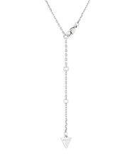 GUESS 4G LOGO Collana con charm rhodium/black - Collane - 4