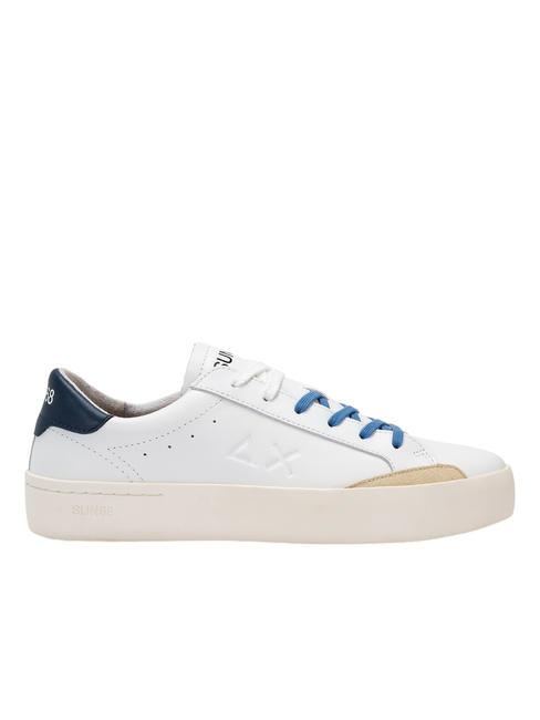 STREET LEATHER Sneakers bianco/navy blue - Scarpe Uomo