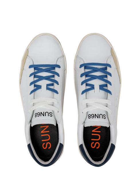STREET LEATHER Sneakers bianco/navy blue - Scarpe Uomo