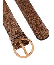 BORBONESE GRAFFITI Cintura fibbia rotonda op naturale/nero - Cinture - 2