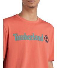 TIMBERLAND KENNEBEC RIVER LINEAR LOGO T-shirt in cotone burnt sienna-app - T-shirt Uomo - 3