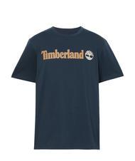 TIMBERLAND KENNEBEC RIVER LINEAR LOGO T-shirt in cotone dark sapphire - T-shirt Uomo - 4