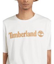 TIMBERLAND KENNEBEC RIVER LINEAR LOGO T-shirt in cotone vintage white - T-shirt Uomo - 3