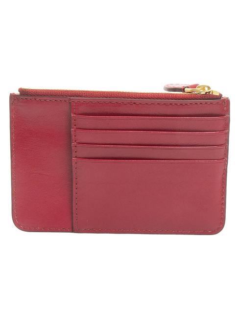 BETTINA  Portamonete in pelle berry abb. oro - Portafogli Donna