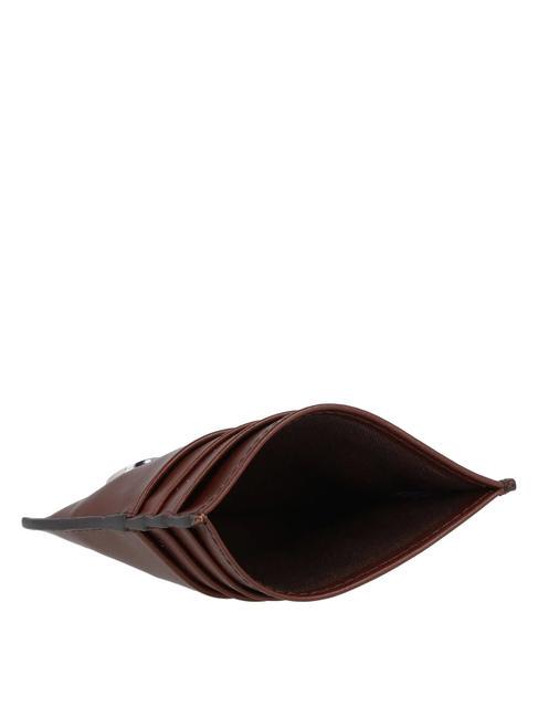 BIAGIO  Portacard in pelle marrone 14/rutenio palladio - Portafogli Uomo