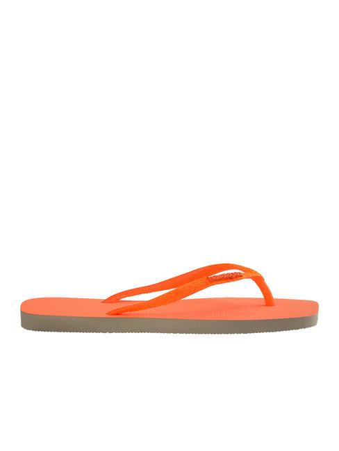 SQUARE GLITTER NEON Infradito beige/orange - Scarpe Donna