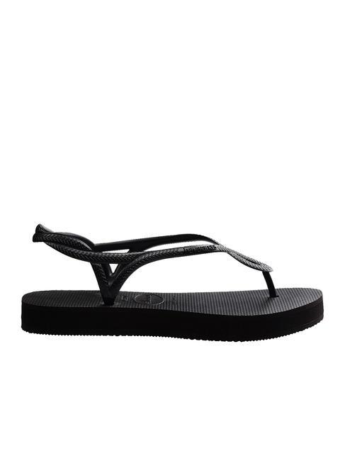 LUNA FLATFORM Sandalo infradito flatform NERO - Scarpe Donna