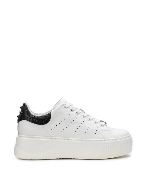 PERRY 4236 Sneakers in pelle con borchiette white/ black - Scarpe Donna