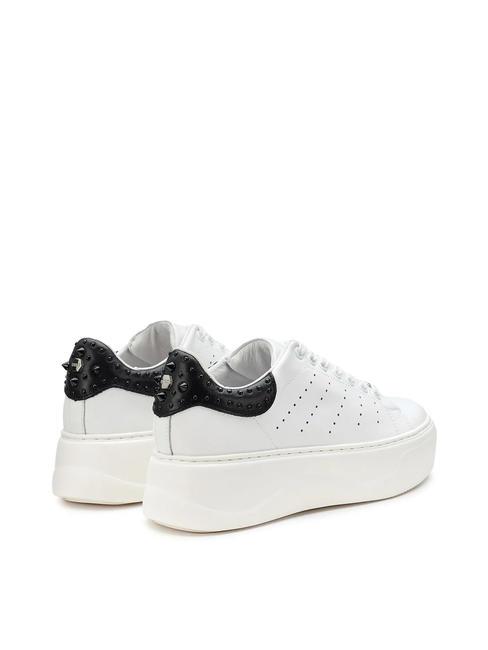PERRY 4236 Sneakers in pelle con borchiette white/ black - Scarpe Donna