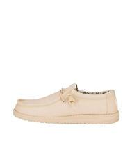 HEY DUDE WALLY CANVAS M Mocassini easy-on in tela stone white - Scarpe Uomo - 2
