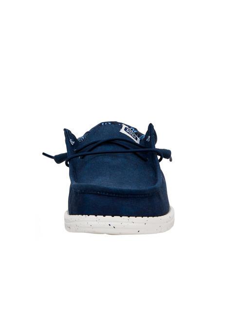 WALLY CANVAS M Mocassini easy-on in tela navy - Scarpe Uomo