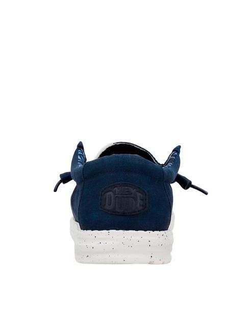 WALLY CANVAS M Mocassini easy-on in tela navy - Scarpe Uomo