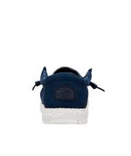 HEY DUDE WALLY CANVAS M Mocassini easy-on in tela navy - Scarpe Uomo - 4