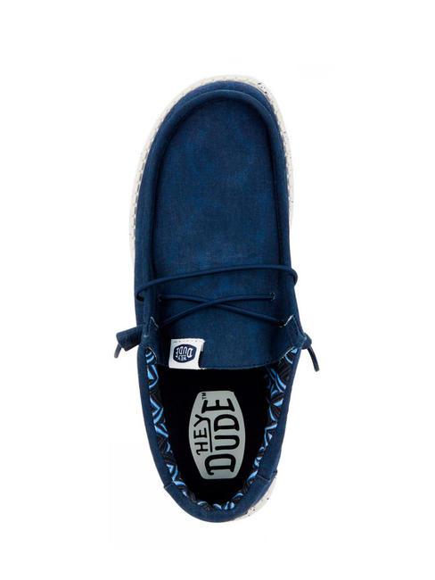 WALLY CANVAS M Mocassini easy-on in tela navy - Scarpe Uomo