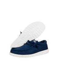 HEY DUDE WALLY CANVAS M Mocassini easy-on in tela navy - Scarpe Uomo - 6