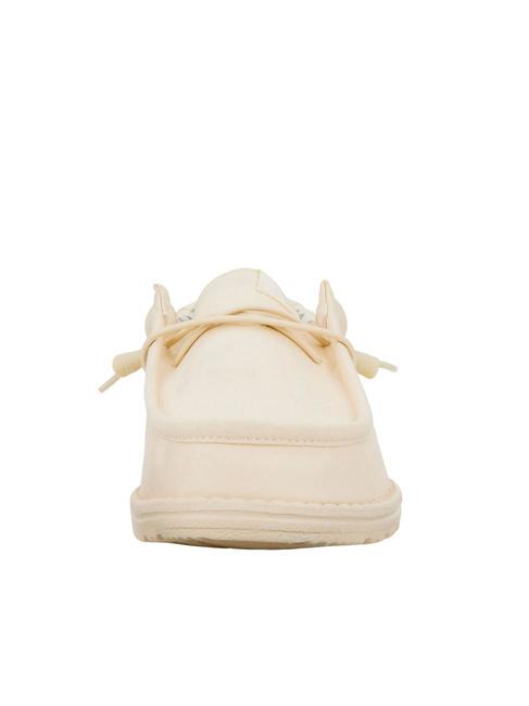 WALLY CANVAS M Mocassini easy-on in tela stone white - Scarpe Uomo