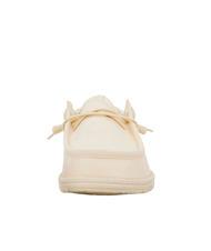 HEY DUDE WALLY CANVAS M Mocassini easy-on in tela stone white - Scarpe Uomo - 3