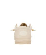 HEY DUDE WALLY CANVAS M Mocassini easy-on in tela stone white - Scarpe Uomo - 4