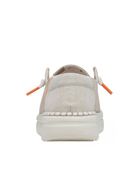 WENDY RISE Scarpa mocassino easy-on in misto lino chambray sandshell - Scarpe Donna