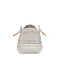 HEY DUDE WENDY RISE Scarpa mocassino easy-on in misto lino chambray sandshell - Scarpe Donna - 4