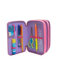 CAMOMILLA DREAMS&FLOWERS Astuccio 3 zip con kit scuola RHODAMINE RED - Astucci e Accessori - 3