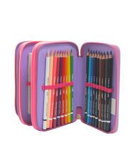 CAMOMILLA DREAMS&FLOWERS Astuccio 3 zip con kit scuola RHODAMINE RED - Astucci e Accessori - 4