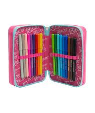 SJGANG EVER Astuccio 3 zip con kit scuola RHODAMINE RED - Astucci e Accessori - 4