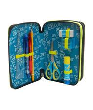 SJGANG EVER Astuccio 3 zip con kit scuola bluedeep - Astucci e Accessori - 3