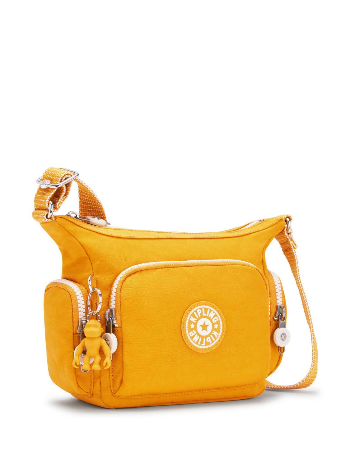 Borsa A Tracolla Kipling Kirsty Mini Verde Arioso/Rosa - Nuova Con Etichette + Charm
