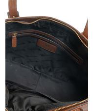BRACCIALINI NORA Borsa shopping in pelle marrone - Borse Donna - 5