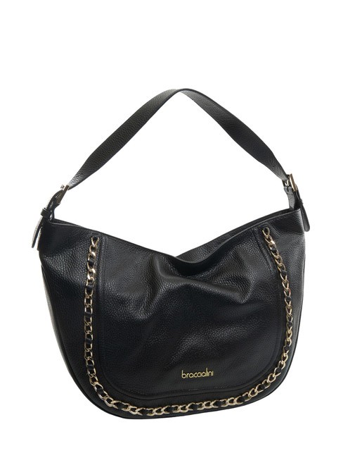 NORA Borsa sacca in pelle nero - Borse Donna