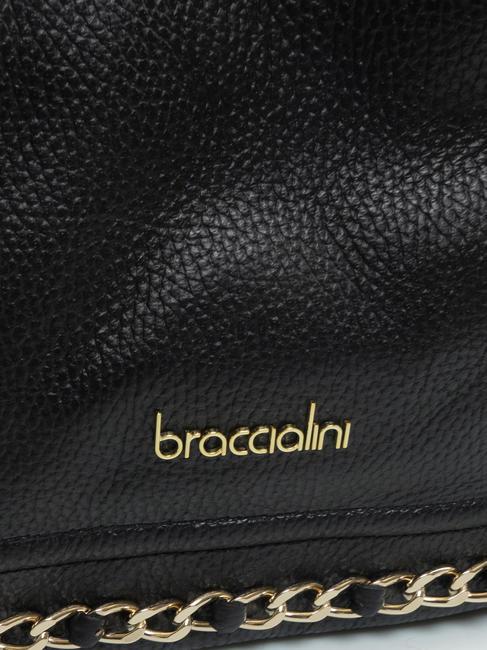 NORA Borsa sacca in pelle nero - Borse Donna