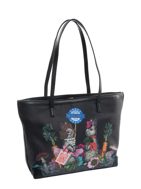 JENNIFER Borsa shopping con stampa nero - Borse Donna