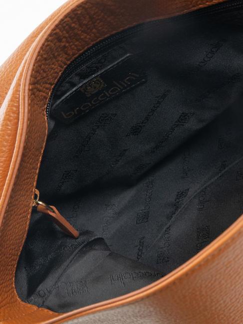 NORA Borsa a spalla in pelle cuoio - Borse Donna