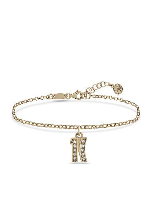 BROADWAY Bracciale con charm logo e zirconi oro - Bracciali Donna