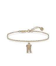 ALVIERO MARTINI PRIMA CLASSE BROADWAY Bracciale con charm logo e zirconi oro - Bracciali Donna - 3