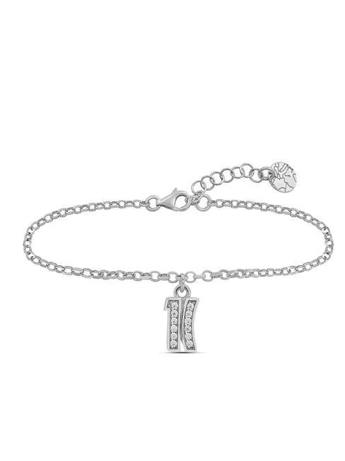 BROADWAY Bracciale con charm logo e zirconi acciaio - Bracciali Donna
